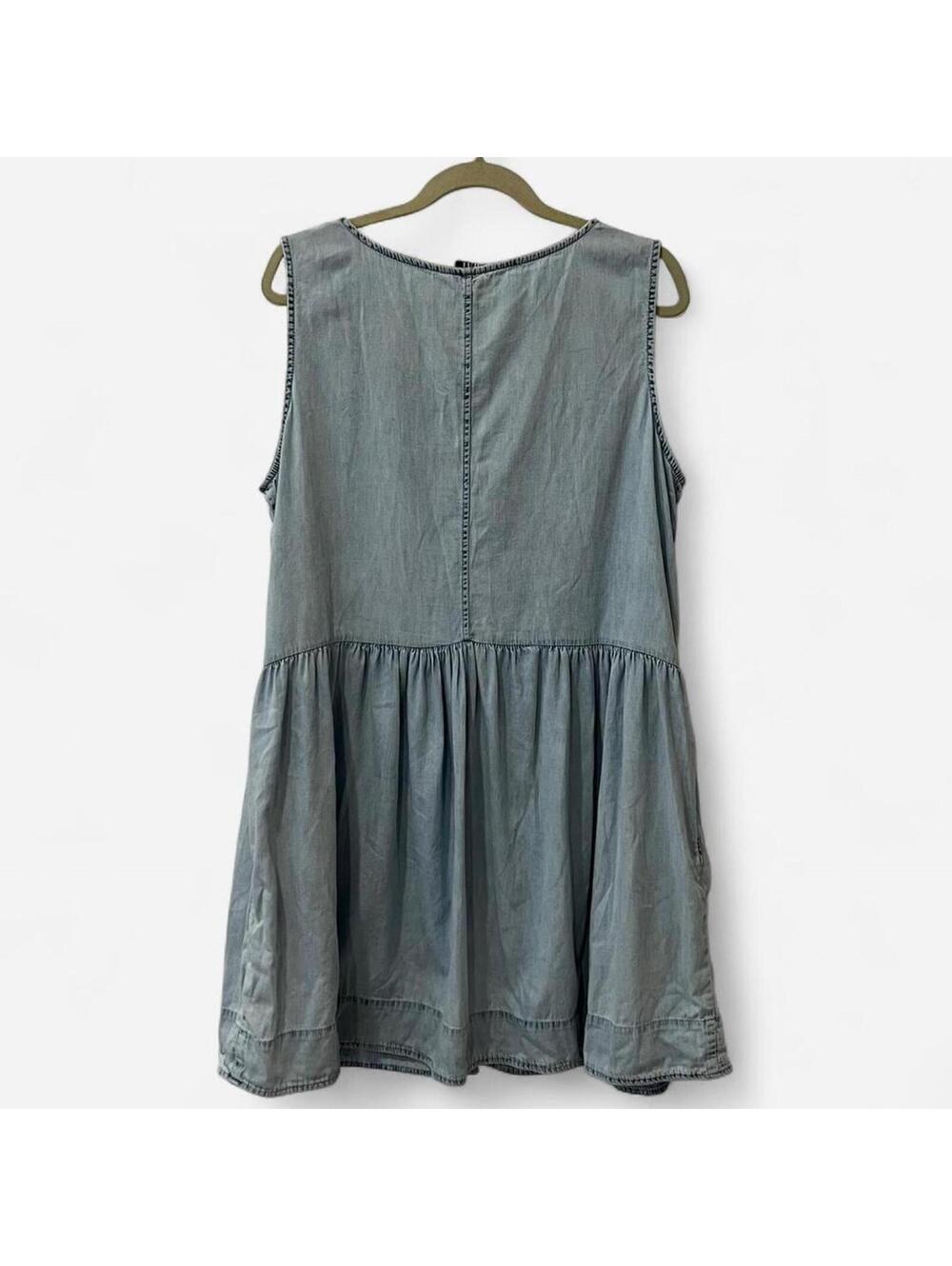 Vintage Y2K GAP Chambray Babydoll Dress - Picture 8 of 8